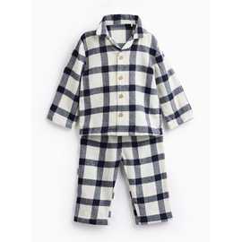 Family Matching Baby Navy Check Traditional Pyjama Set