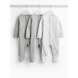 Snowdrop & Cloud Sleepsuits 3-Pack