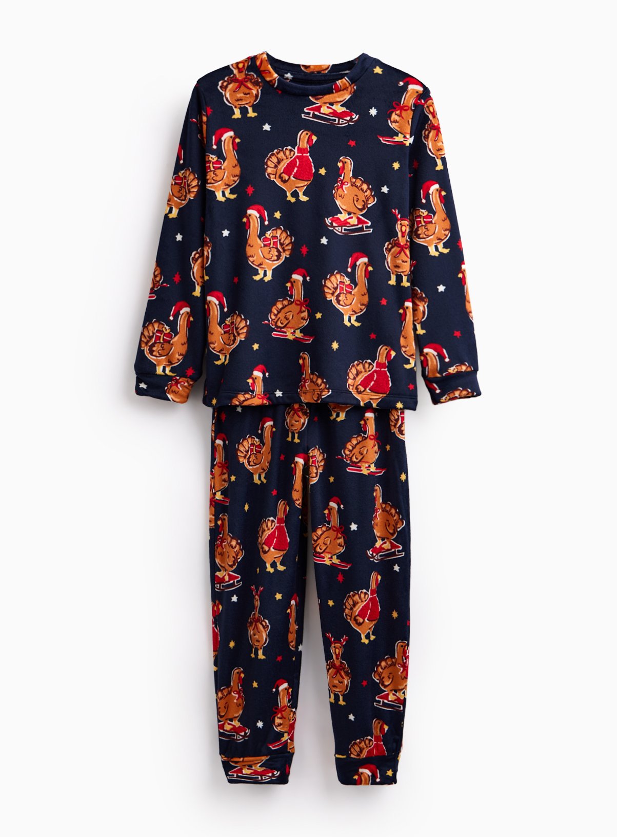 Family Matching Christmas Turkey Print 2-Piece Pyjama Set 
