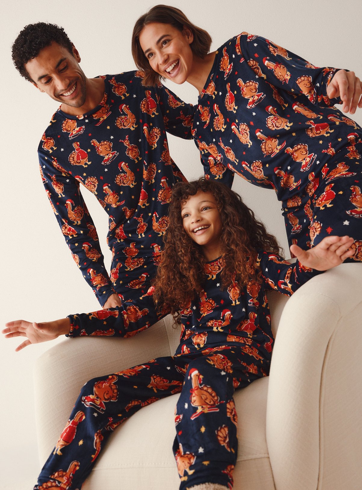 Family Matching Christmas Turkey Print 2-Piece Pyjama Set 