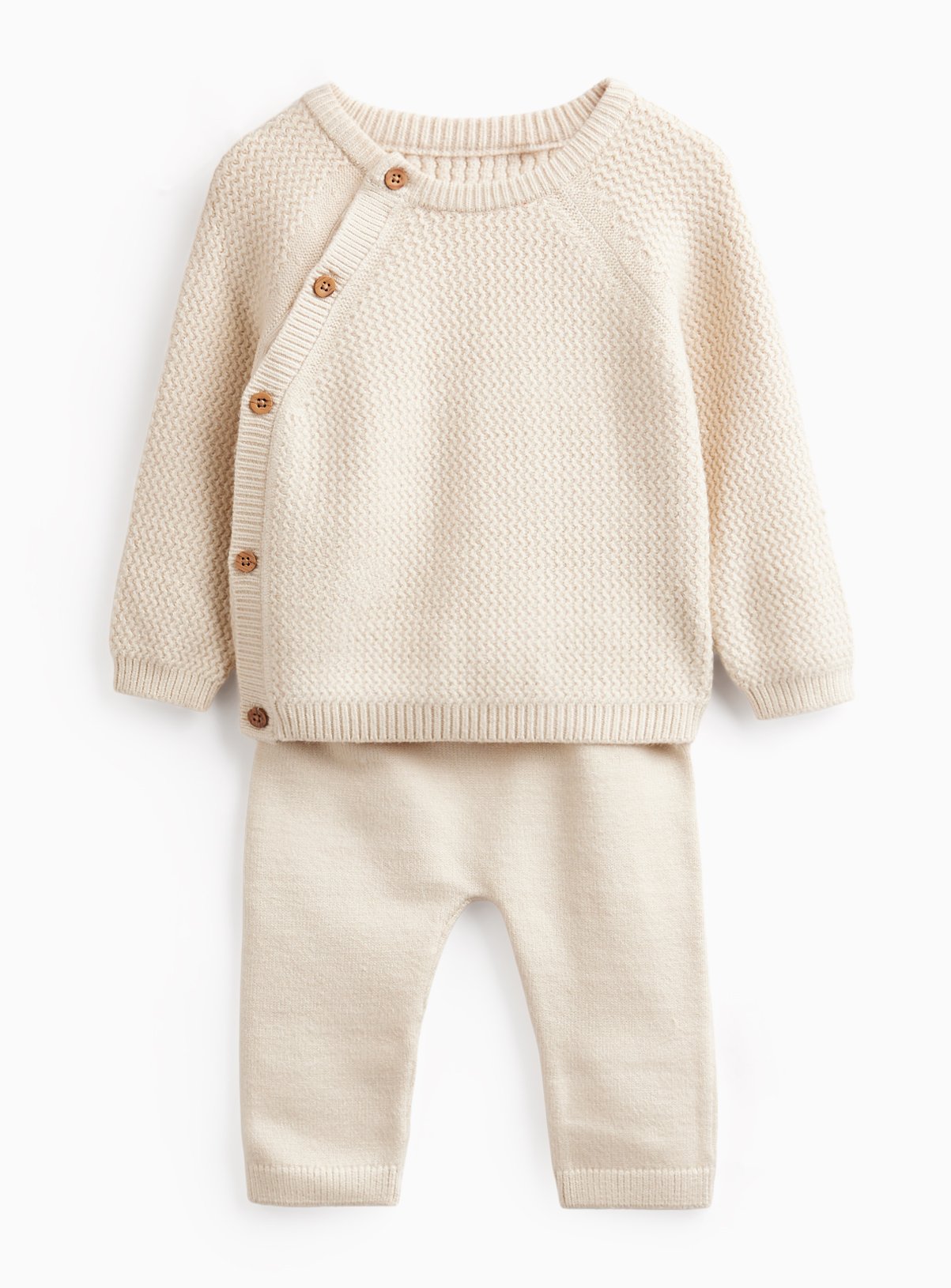 Knitted Crewneck Top & Bottoms Set 