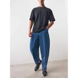 Blue Mid Wash Barrel Leg Jeans