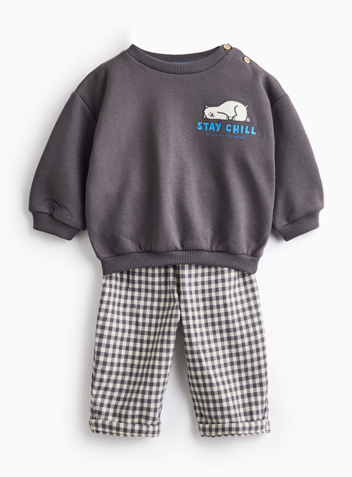 Stay Chill Polar Bear Sweat Set 9-12 months