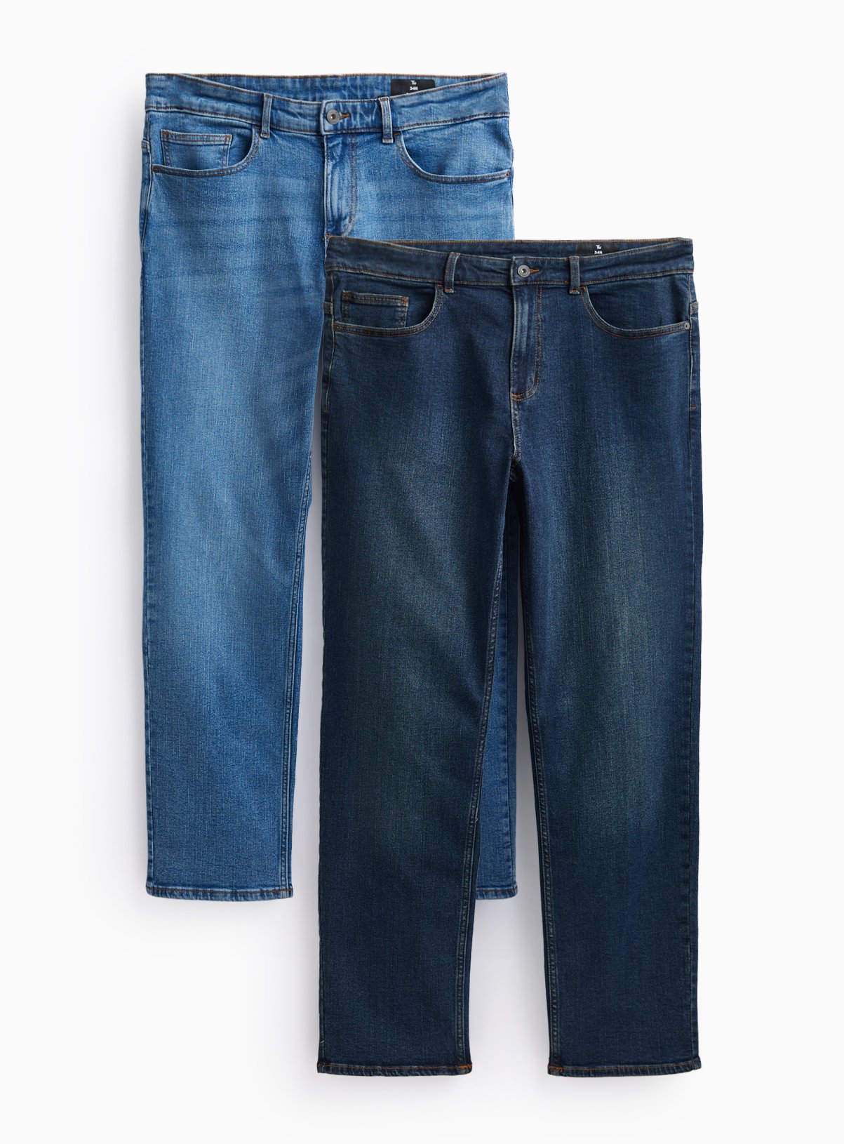 Blue Straight Stretch Denim Jeans 2-Pack 