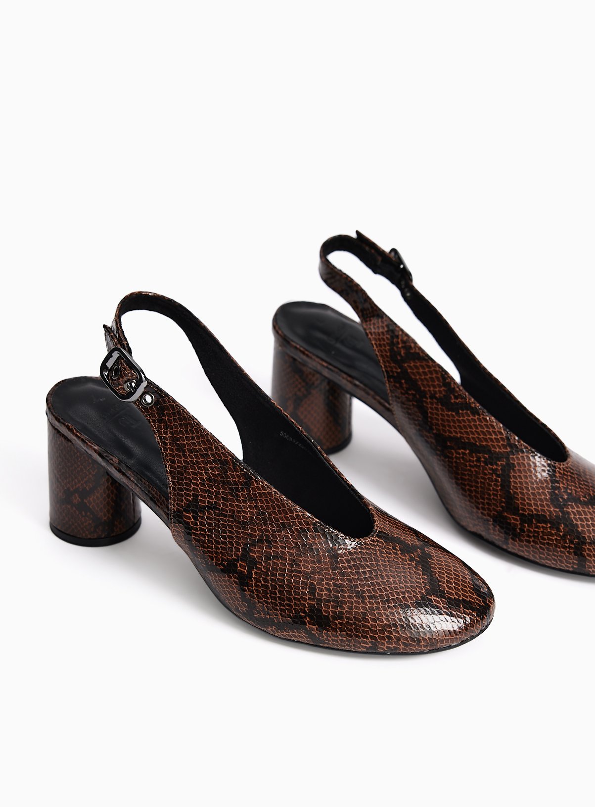 Swung Toe Slingback Heels 