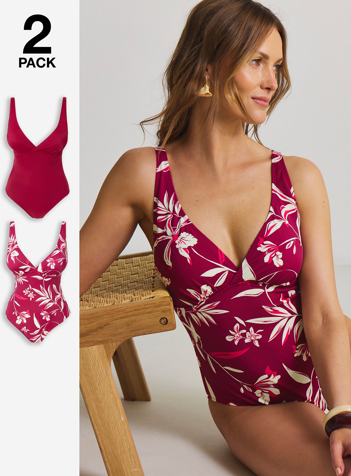 JD WILLIAMS 2 Pack Value Swimsuits 20