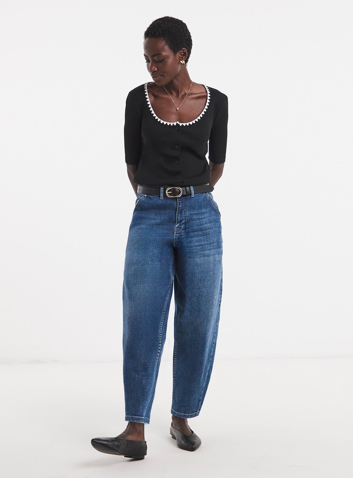 JD WILLIAMS Contrast Stitch Cardigan 