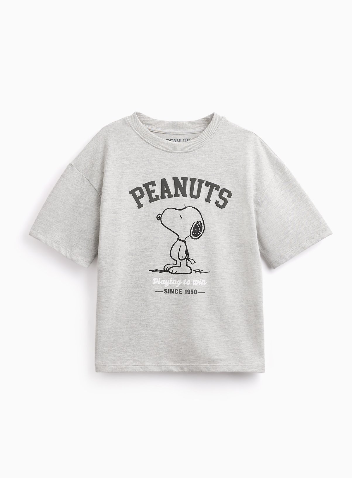 Grey Marl Snoopy Graphic T-Shirt 5 years