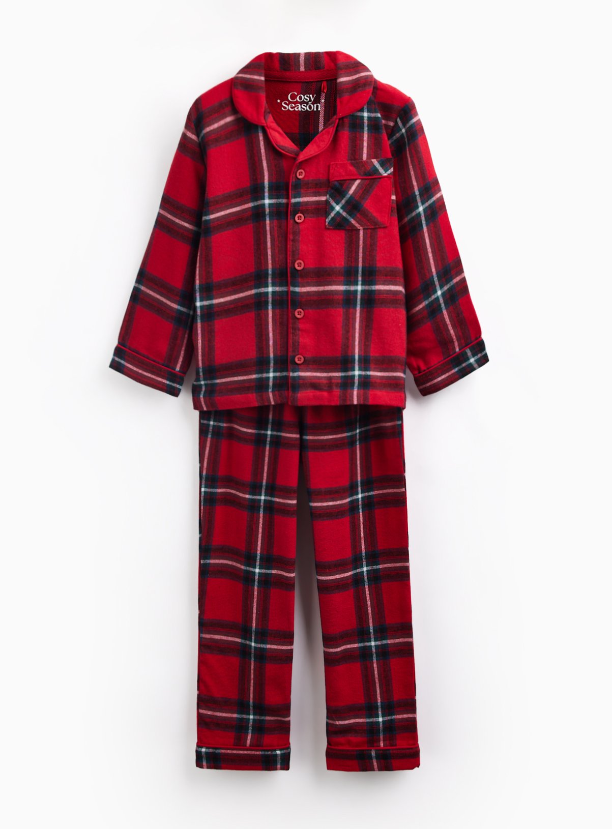 Family Matching Red Check Traditional Pyjama Set 