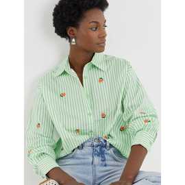 JD WILLIAMS Embroidered Stripe Shirt
