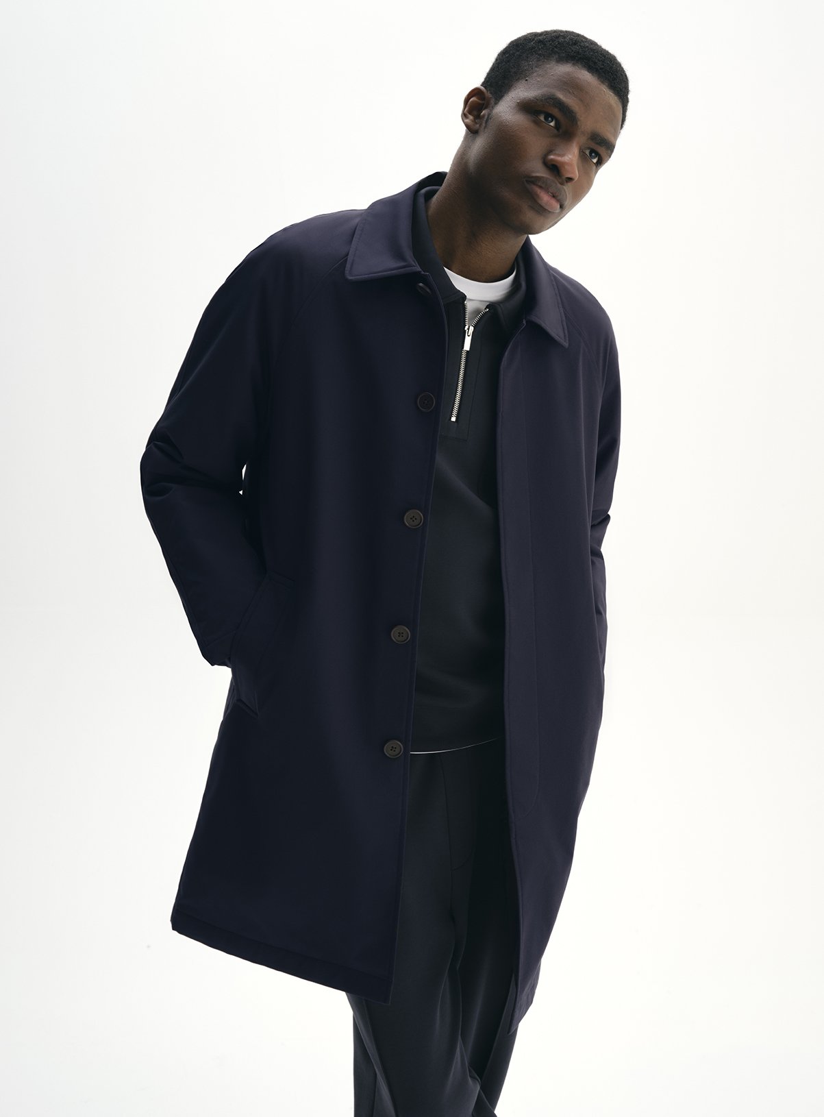 Navy Trench Coat  