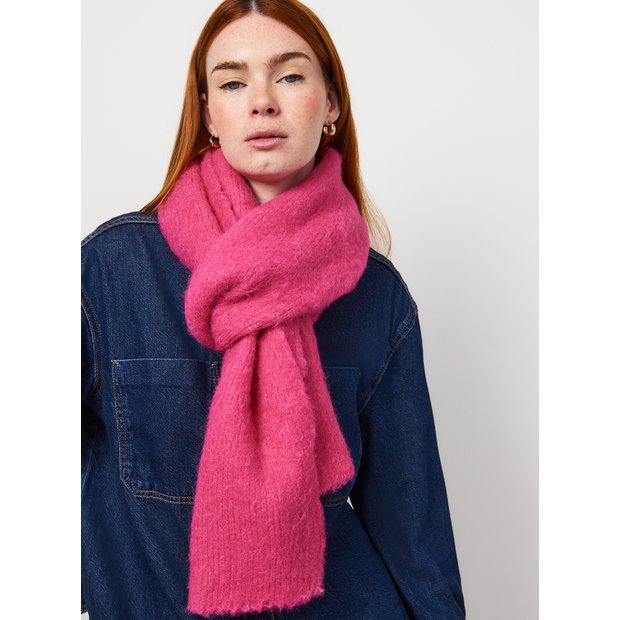 Buy Hot Pink Fuzzy Scarf One Size | Scarves | Argos