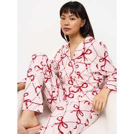 Christmas Pink & Red Bow Pyjama Set