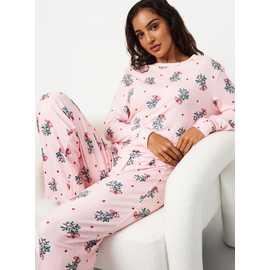 Pink Mistletoe Pointelle Pyjama Set