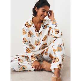 Christmas Cream Festive Mugs Slinky Traditional Pyjamas