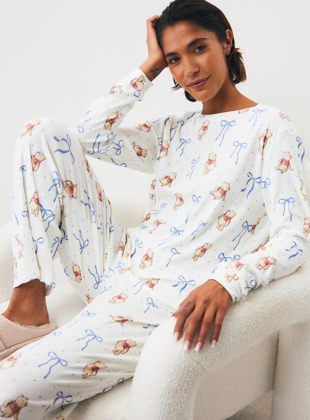 Disney Winnie the Pooh Bow Print 2-Piece Pyjama Set 