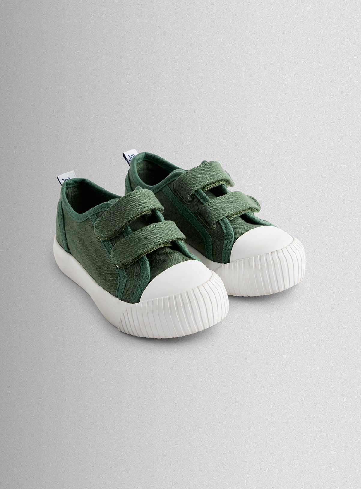 JOJO MAMAN BÉBÉ Double Strap Canvas Trainers Khaki 