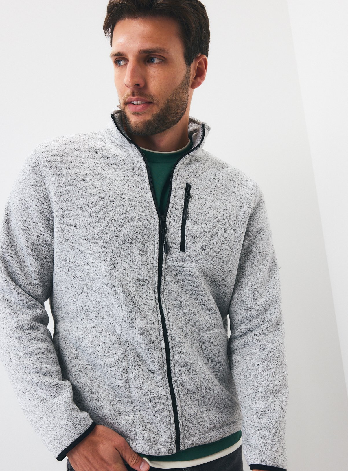 Grey Borg Lined Zip Through XXXL