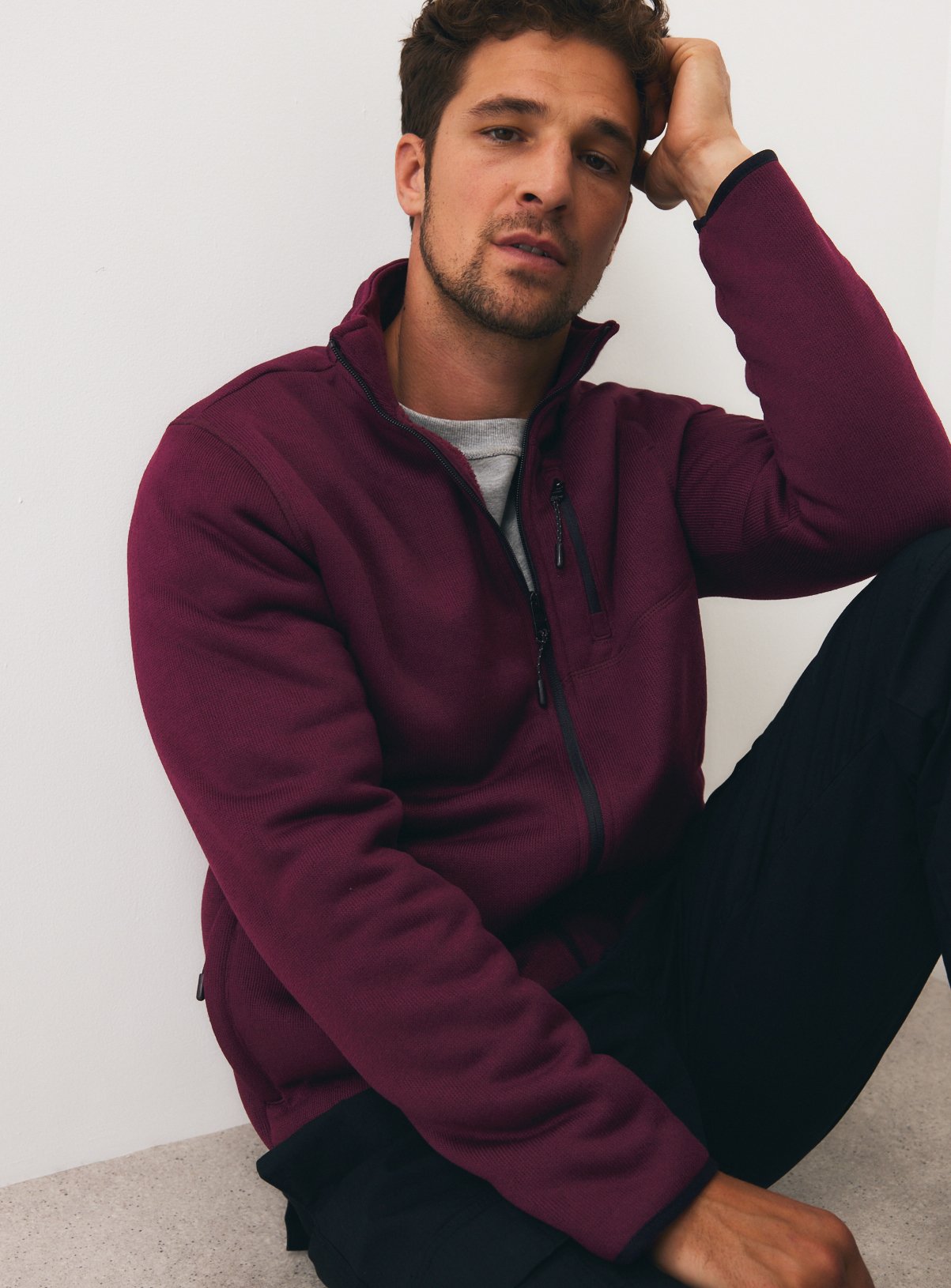 Dark Red Borg Fleece Jacket XXXL