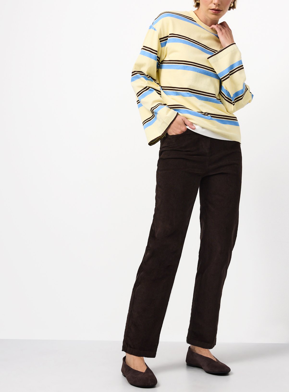 Corduroy Slim Leg Trousers 