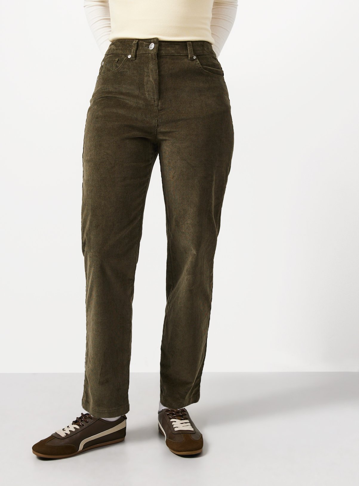 Corduroy Slim Leg Trousers 