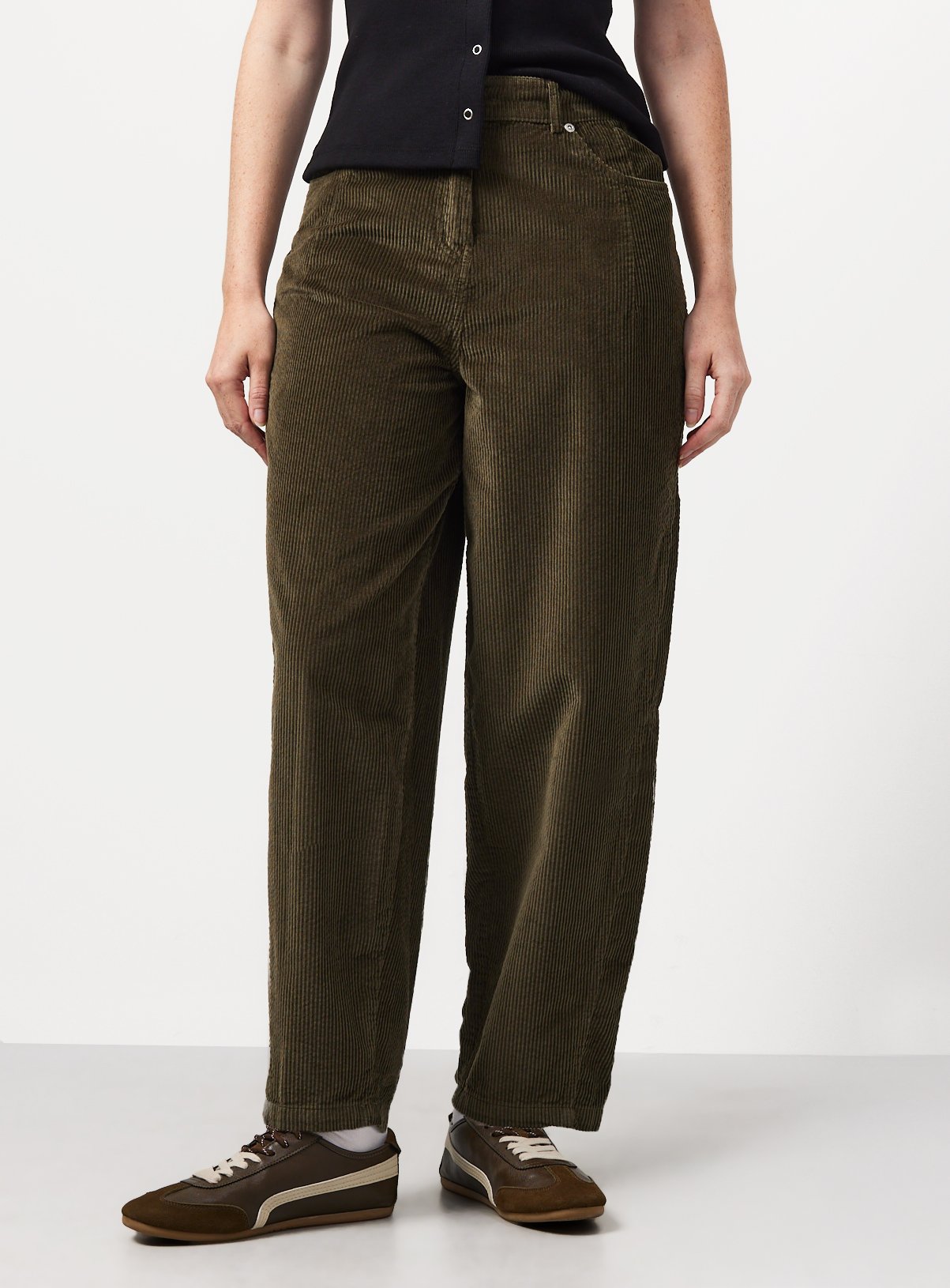 Corduroy Barrel Trousers 
