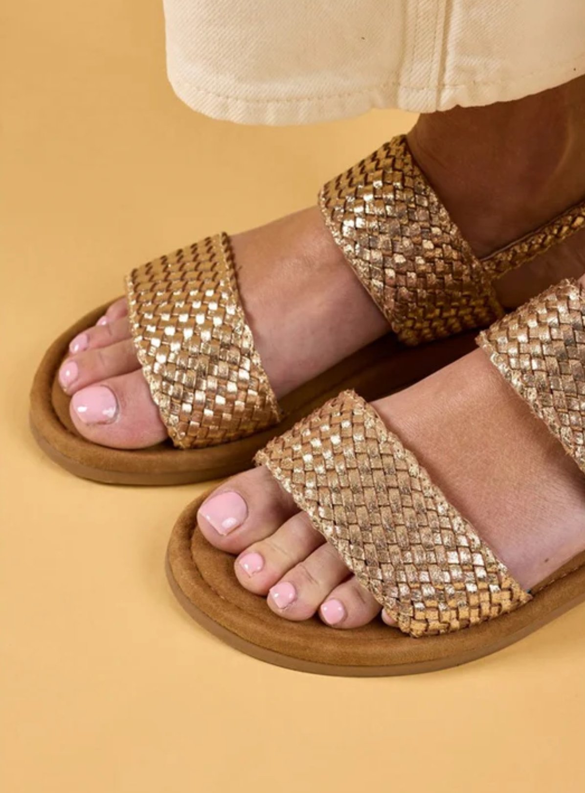 HUSH PUPPIES Helene Sandal Wide Fit Bronze 8