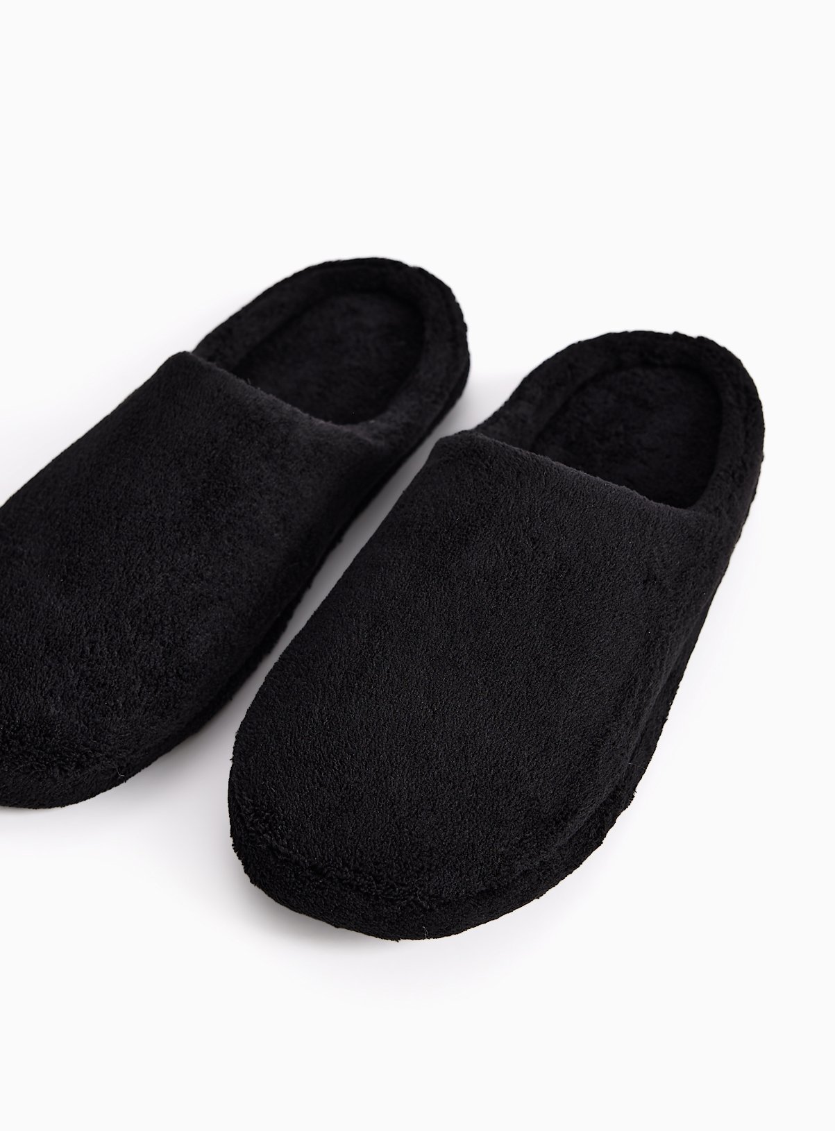 Borg Fleck Closed Toe Mule Slippers 