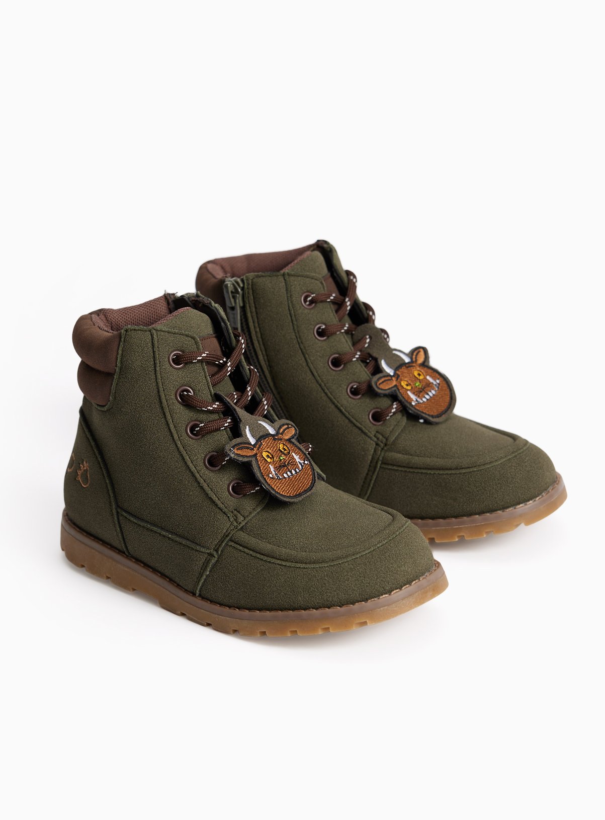 Gruffalo Khaki Apron Seam Boots 