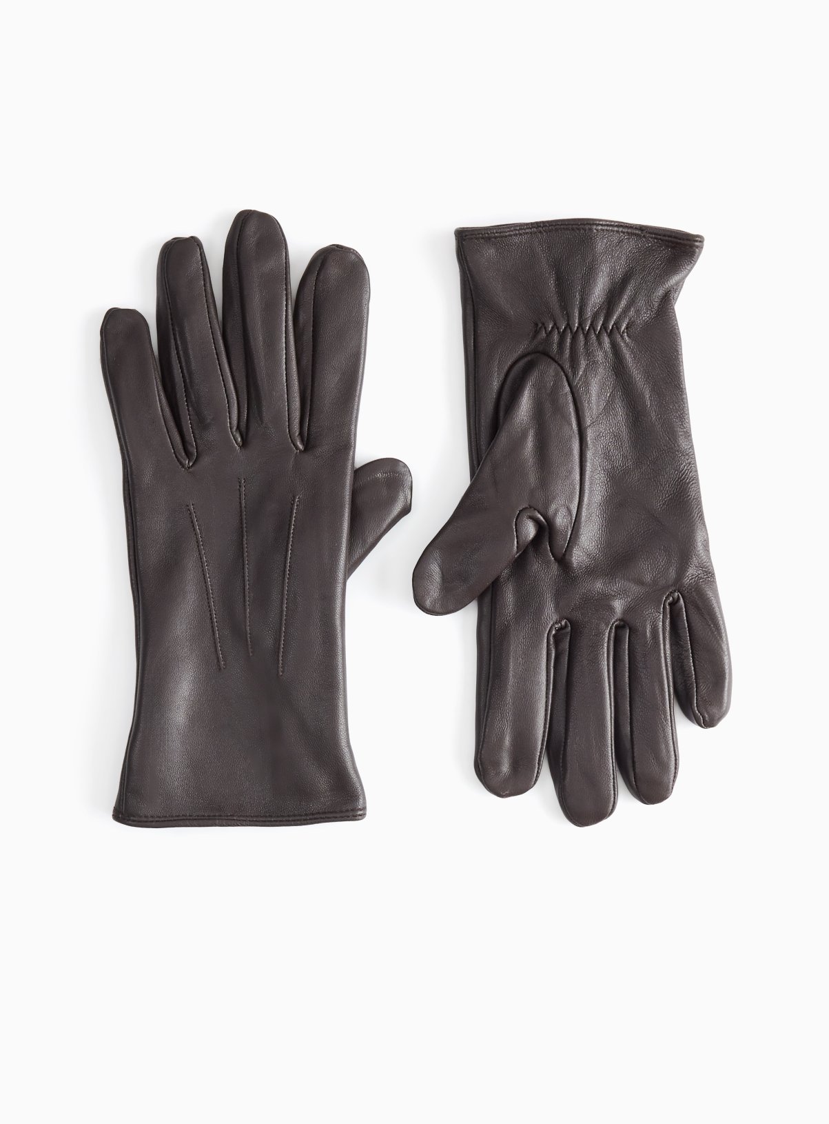 Chocolate Brown Leather Gloves 