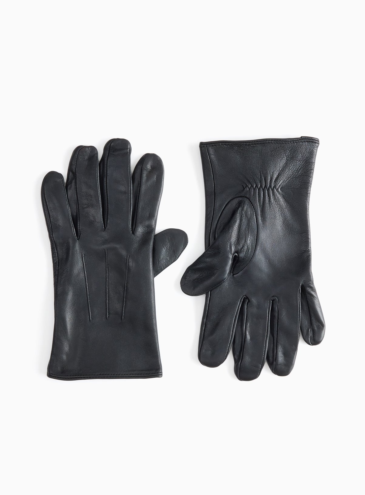 Black Leather Gloves 