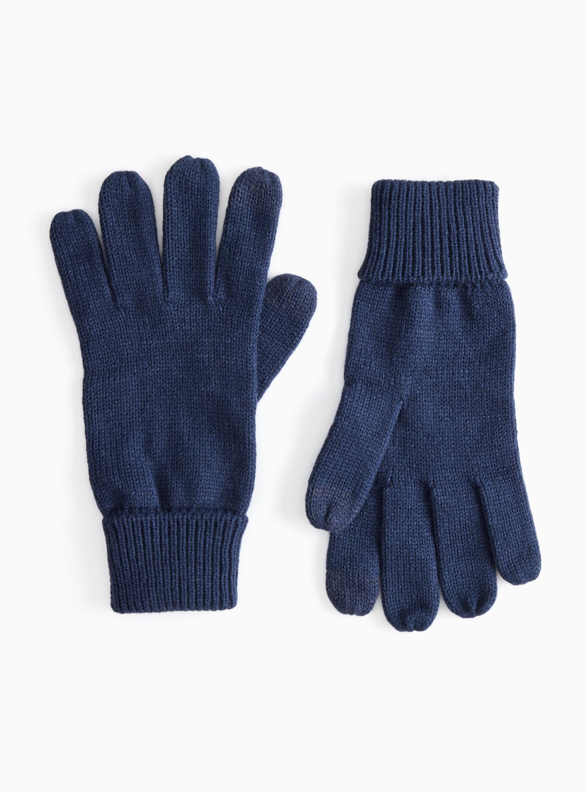 Navy Knitted Gloves 