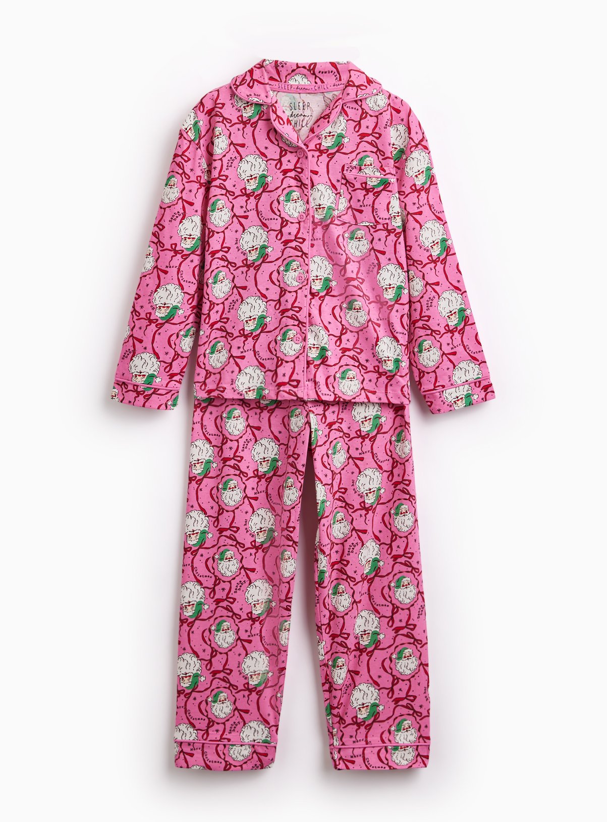 Christmas Santa Claus Pink Pyjama Set 