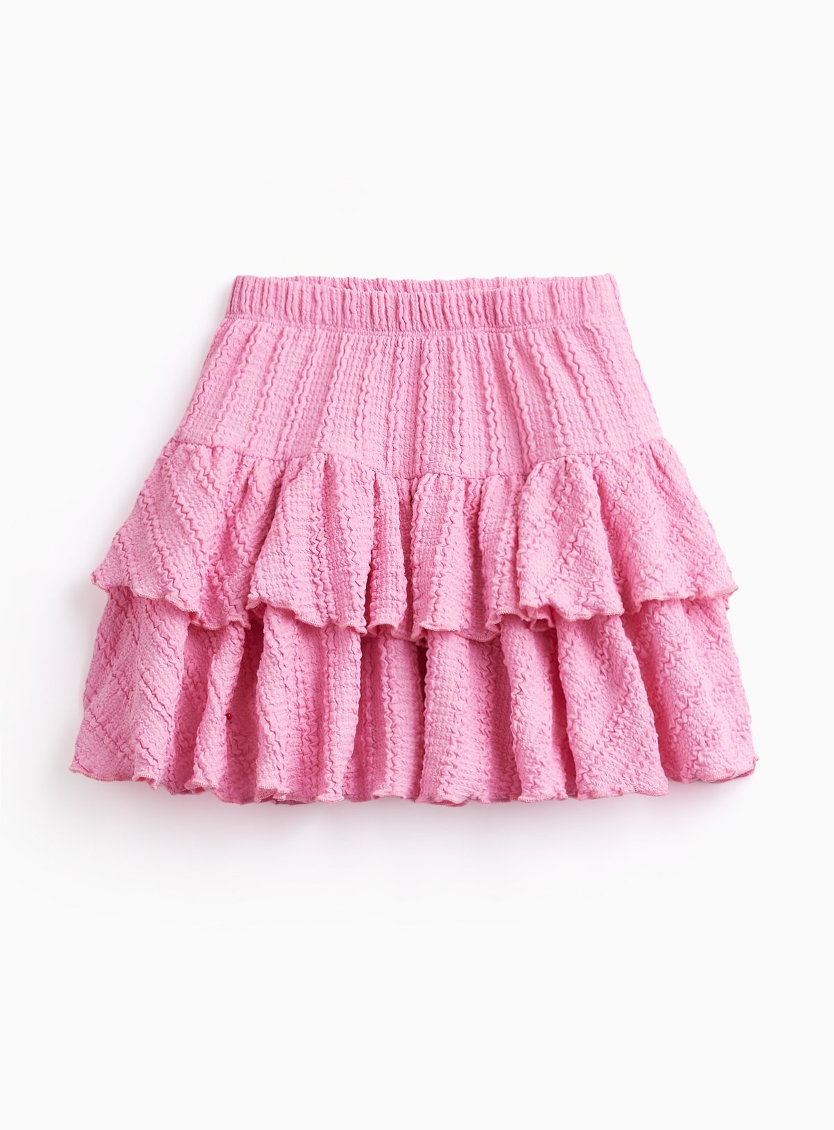 Pink Crinkle Texture Skirt 