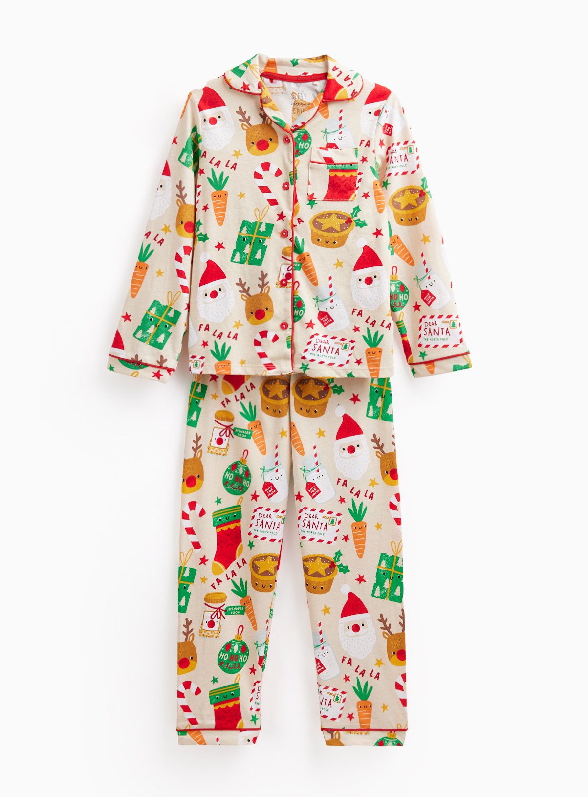 Christmas Icons Traditional Jersey Pyjama Set 