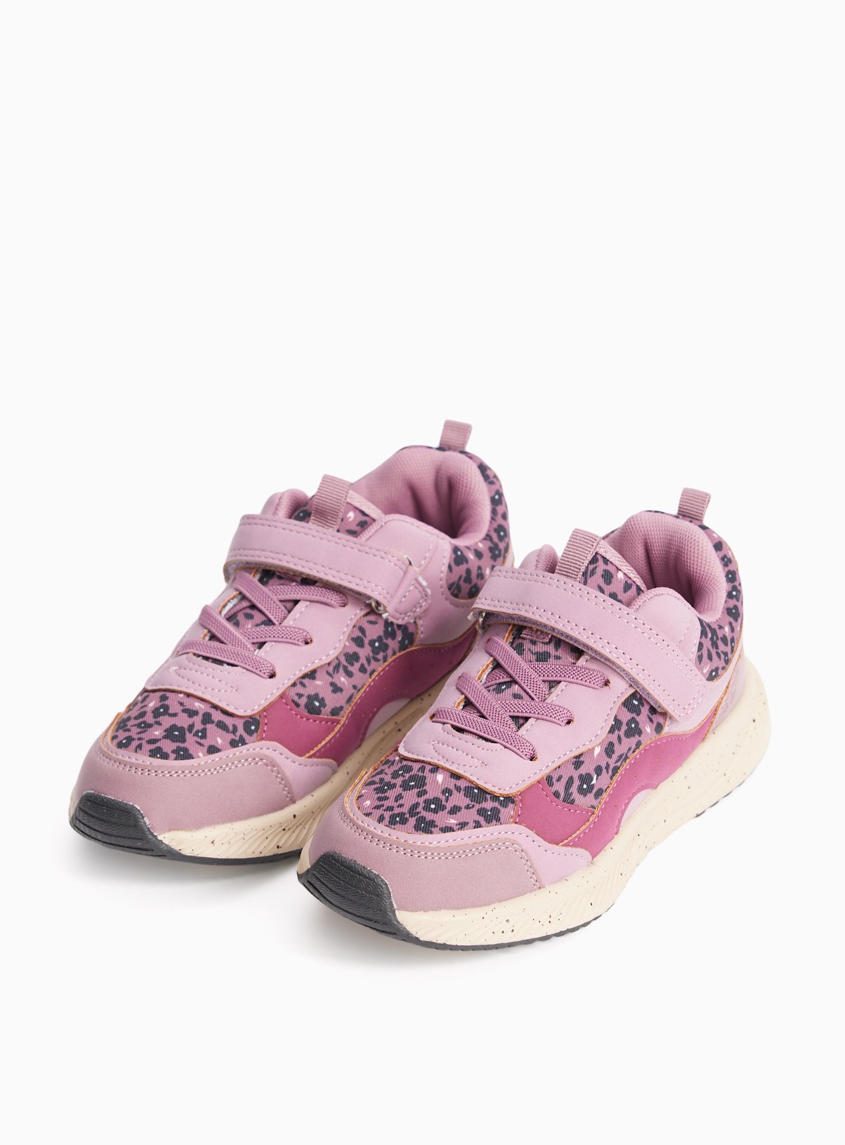 Burgundy Floral Tech Trainers 