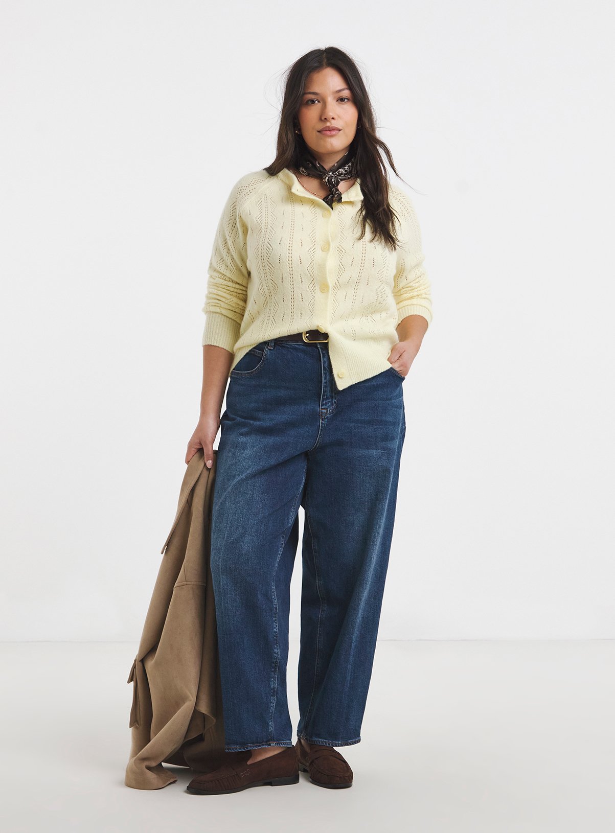 SIMPLY BE Soft Touch Pointelle Cardigan