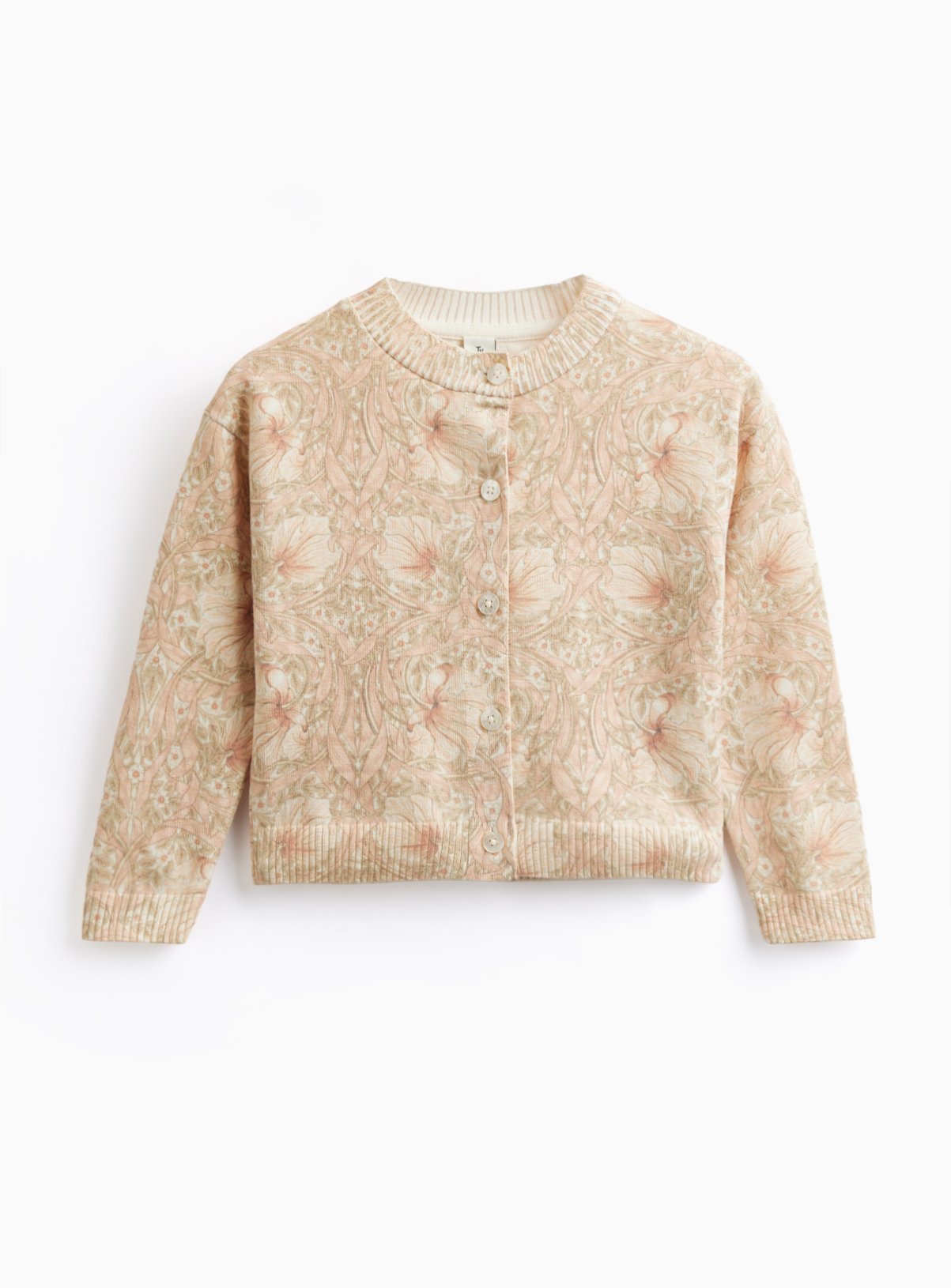 Tu x Morris & Co. Cream Pimpernel Print Cardigan 