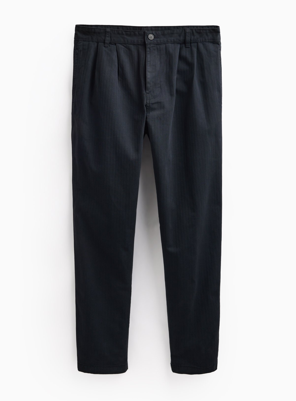 Navy Pleat Front Trousers 