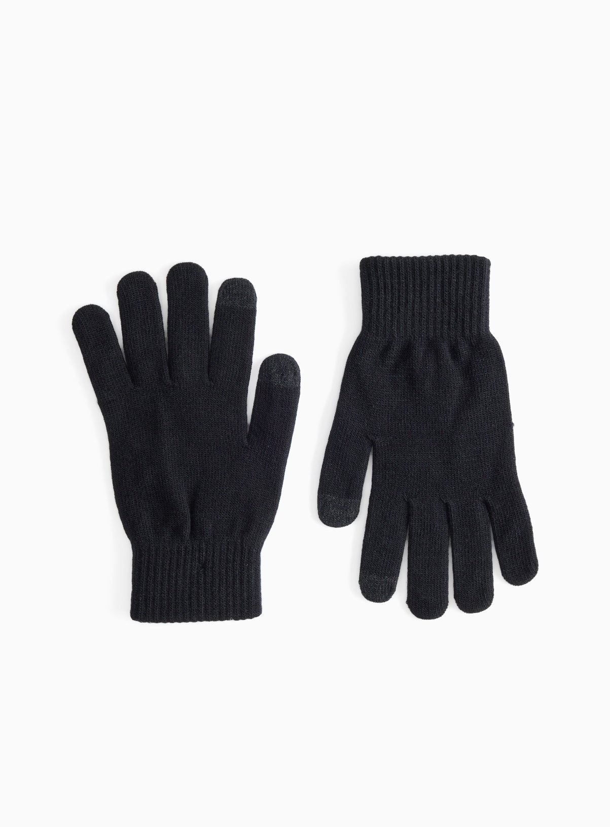 Black Touch Screen Gloves One Size