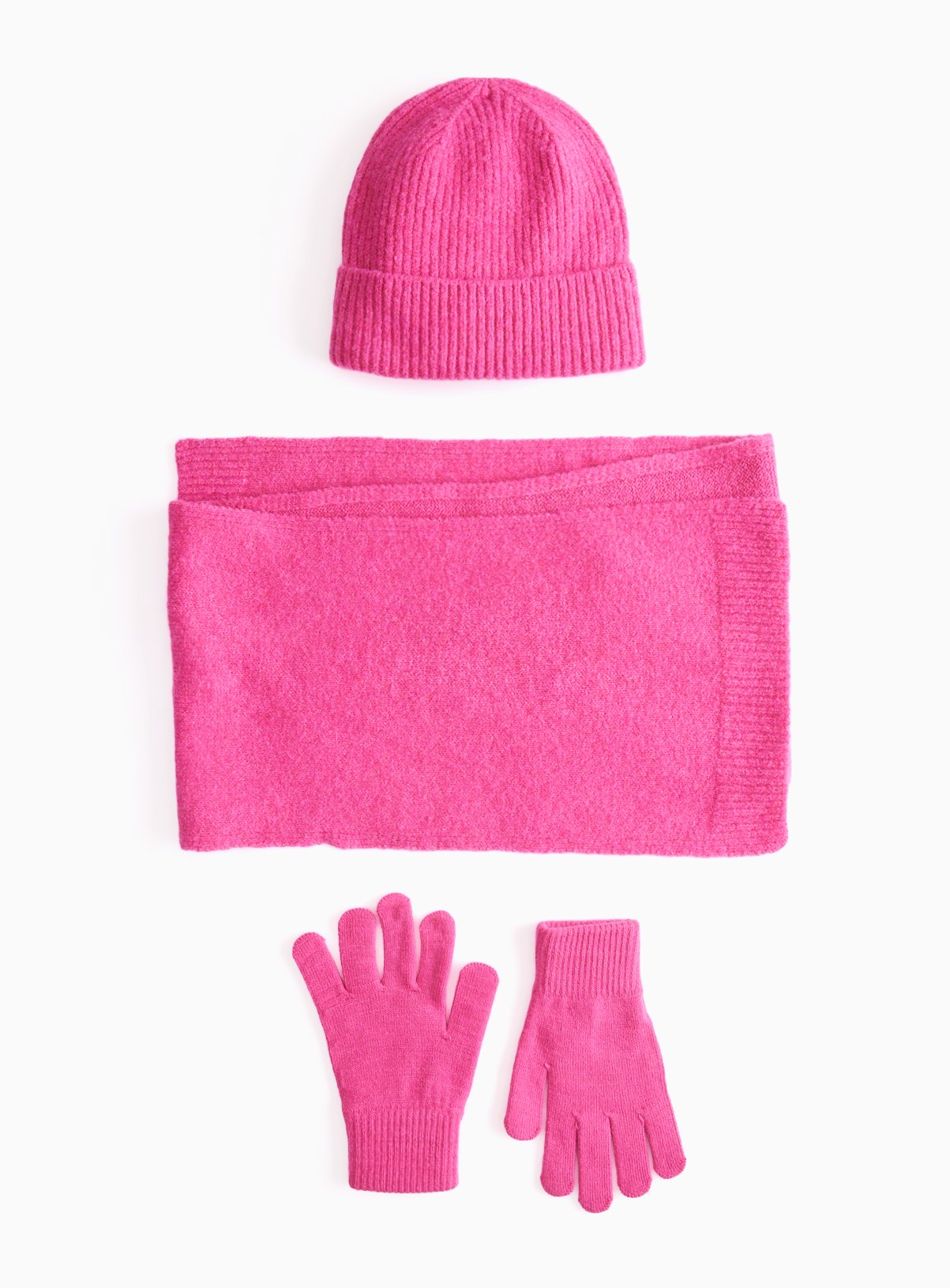 Pink Hat, Scarf & Gloves Set 