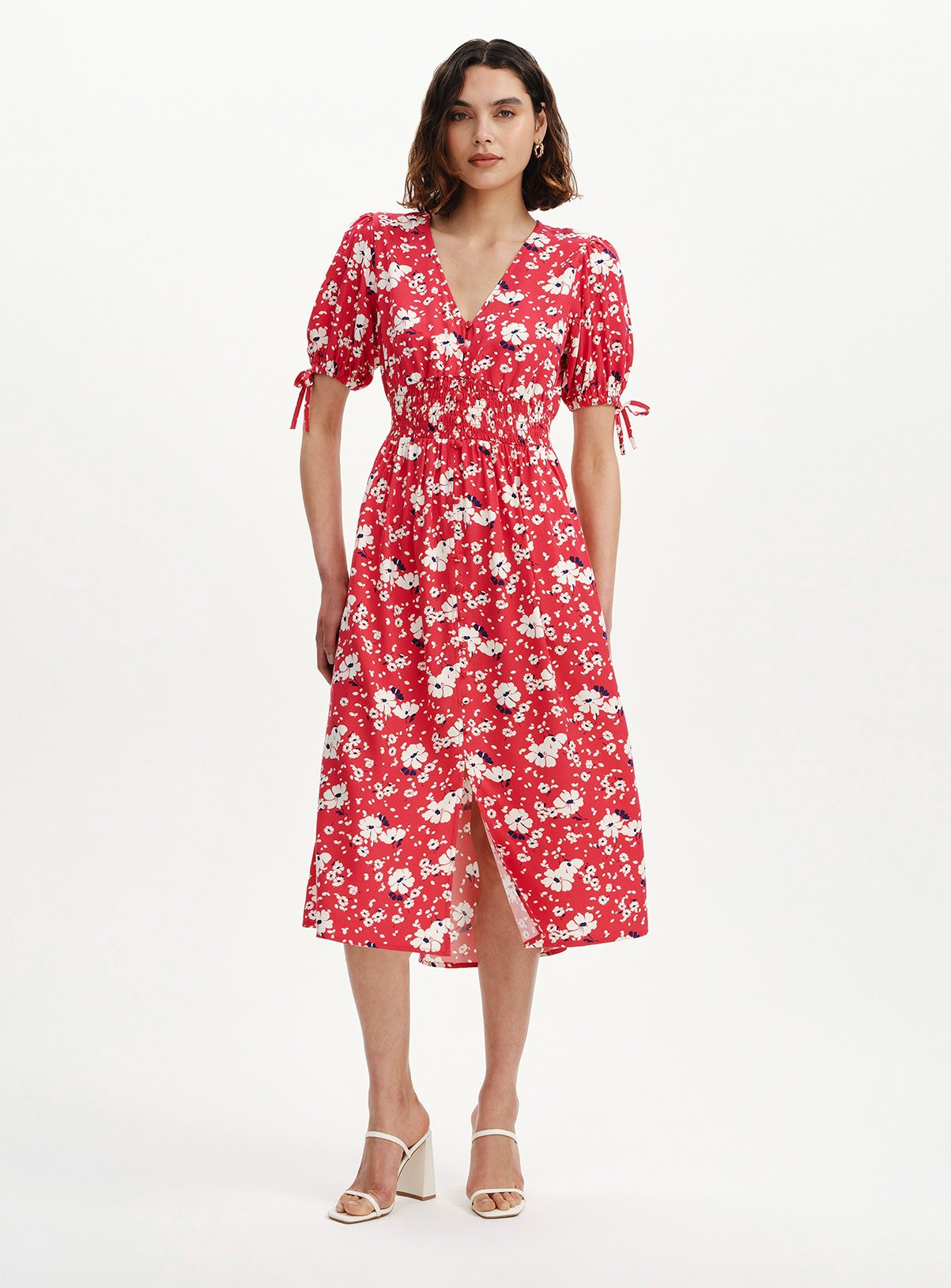 FINERY Margot Dress Red Floral 