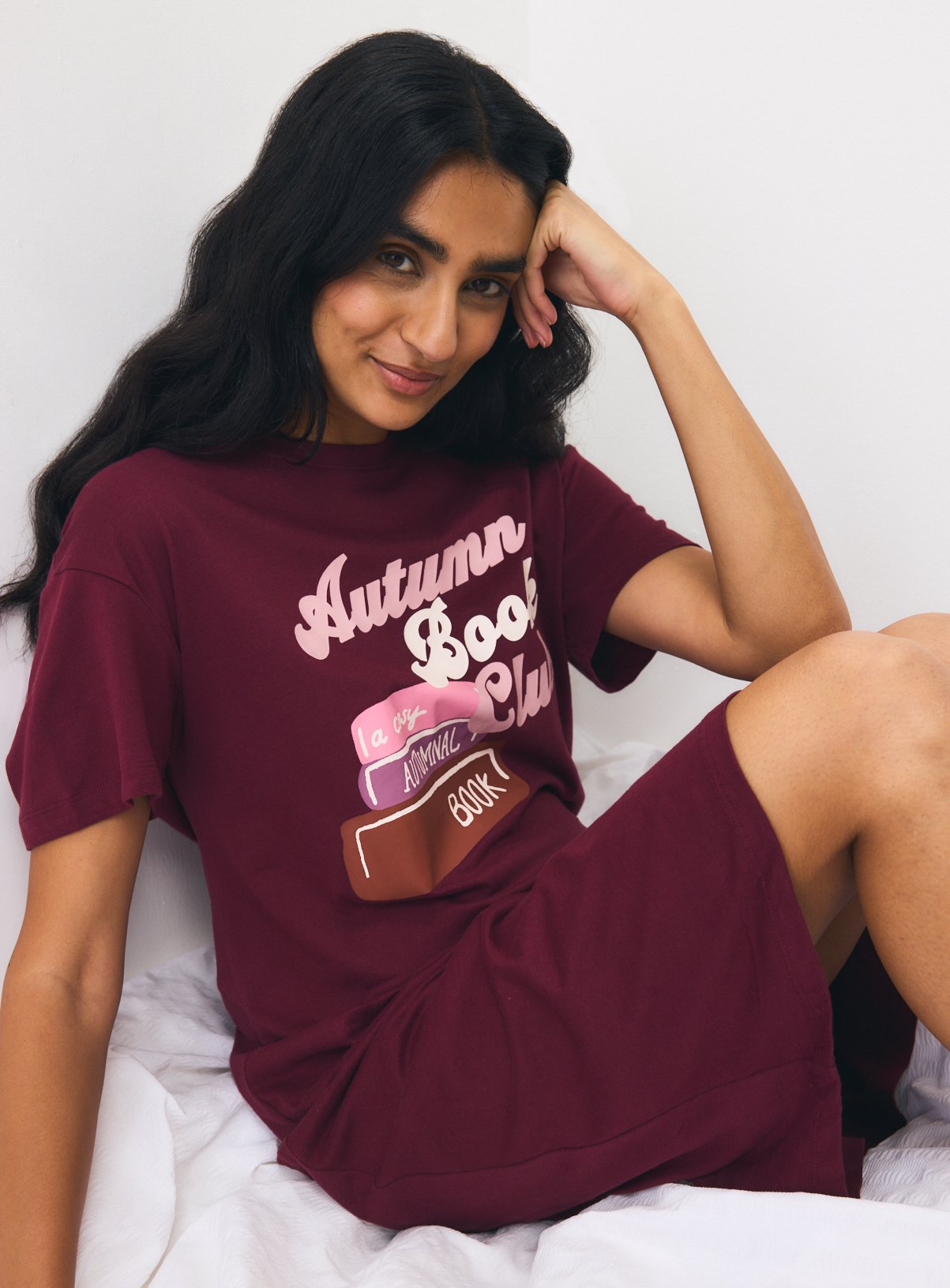 Plum Autumn Book Club Sleep T-Shirt 