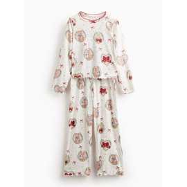 Christmas Wreath Pyjama Top & Bottoms 2-Piece Set