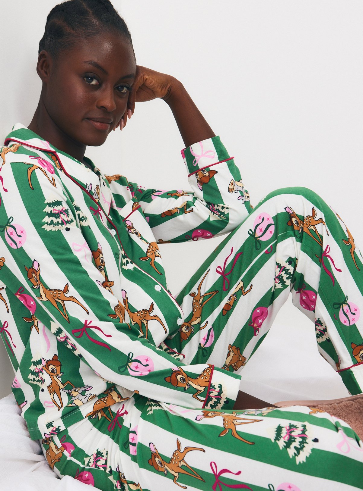 Family Matching Women's Disney Bambi Stripe Traditional Pyjamas 