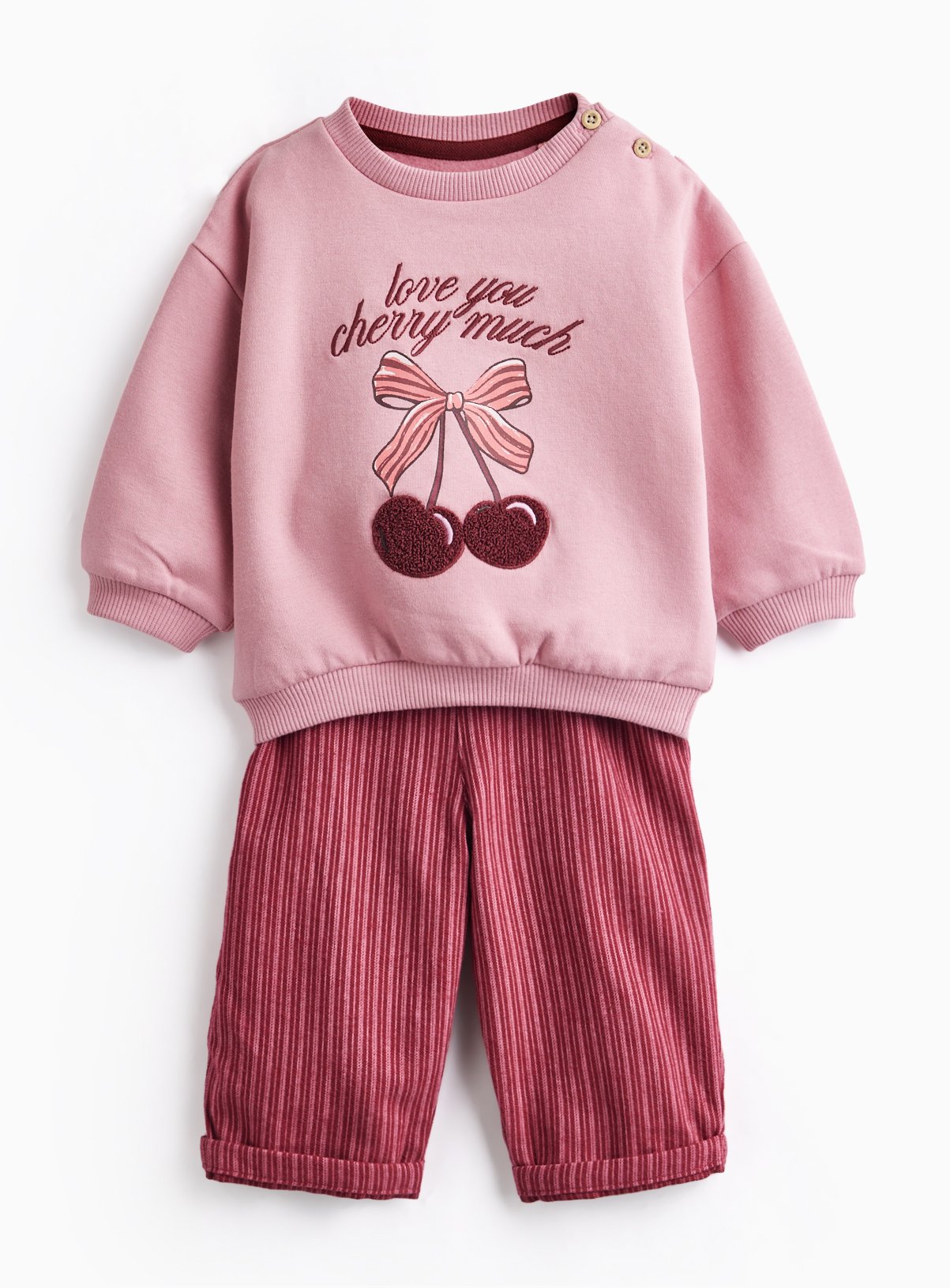 Love You Cherry Much Sweat 2-Piece Set 
