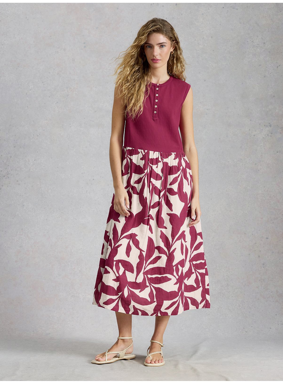 WHITE STUFF Shay Jersey Mix Dress 10