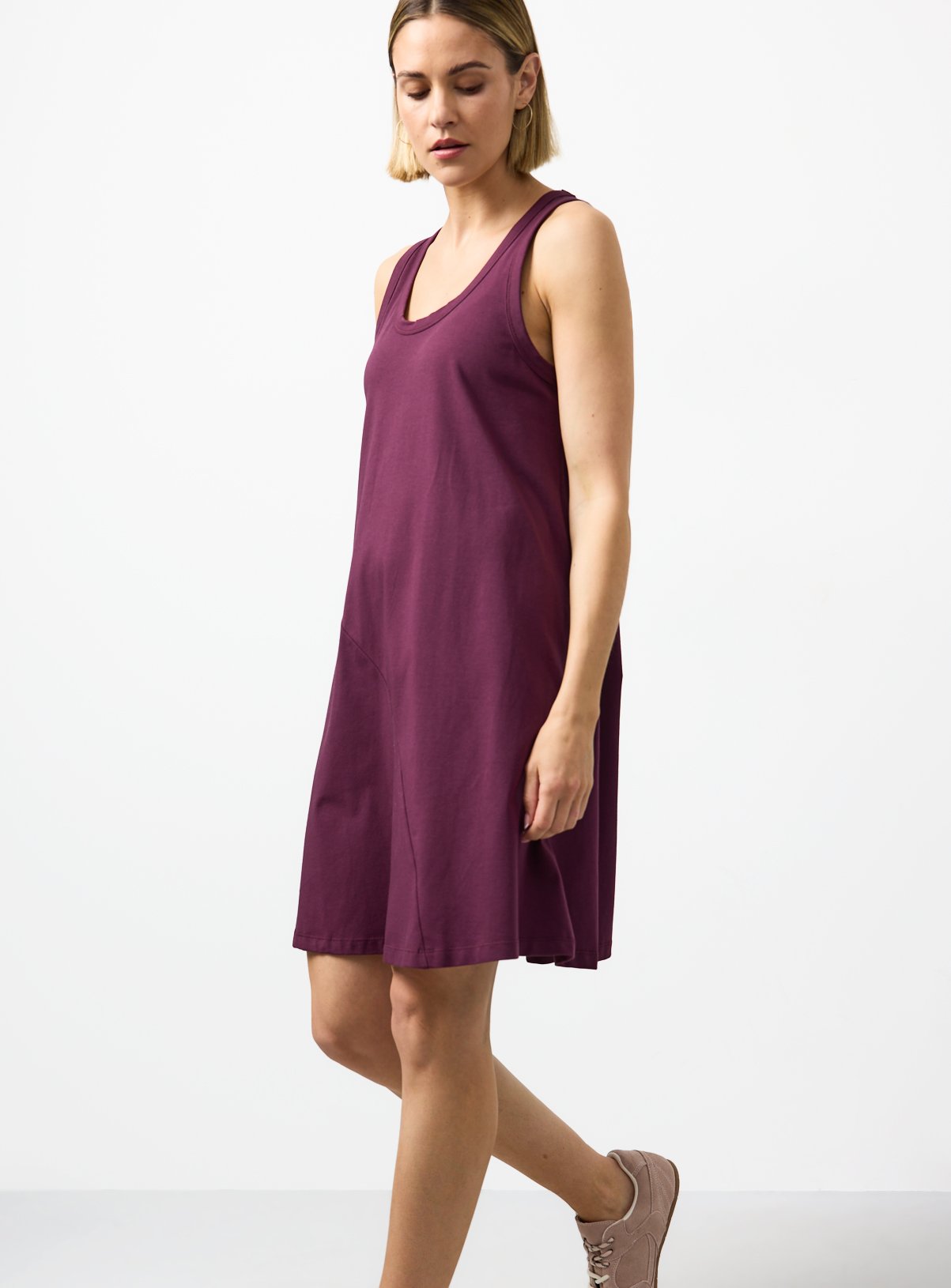 Dark Red Jersey Mini Panel Dress 18
