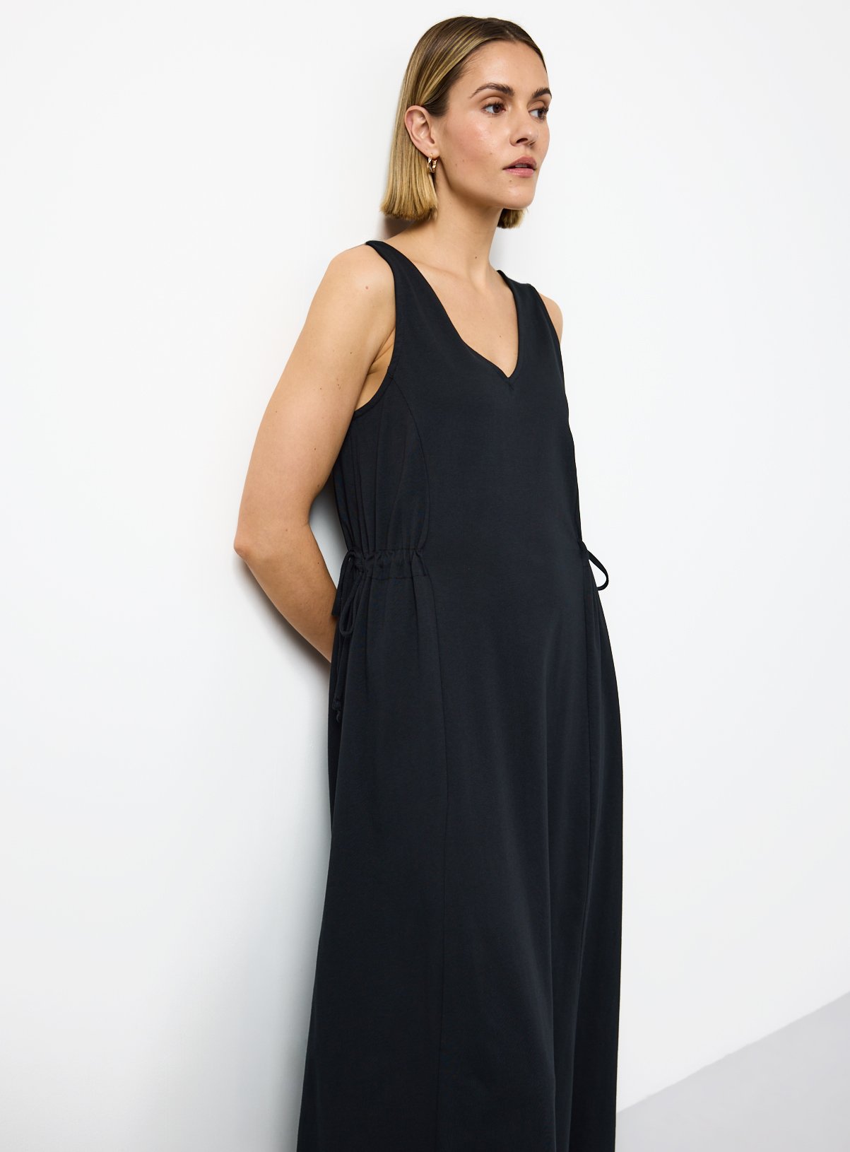Jersey Tie Side Midaxi Dress 