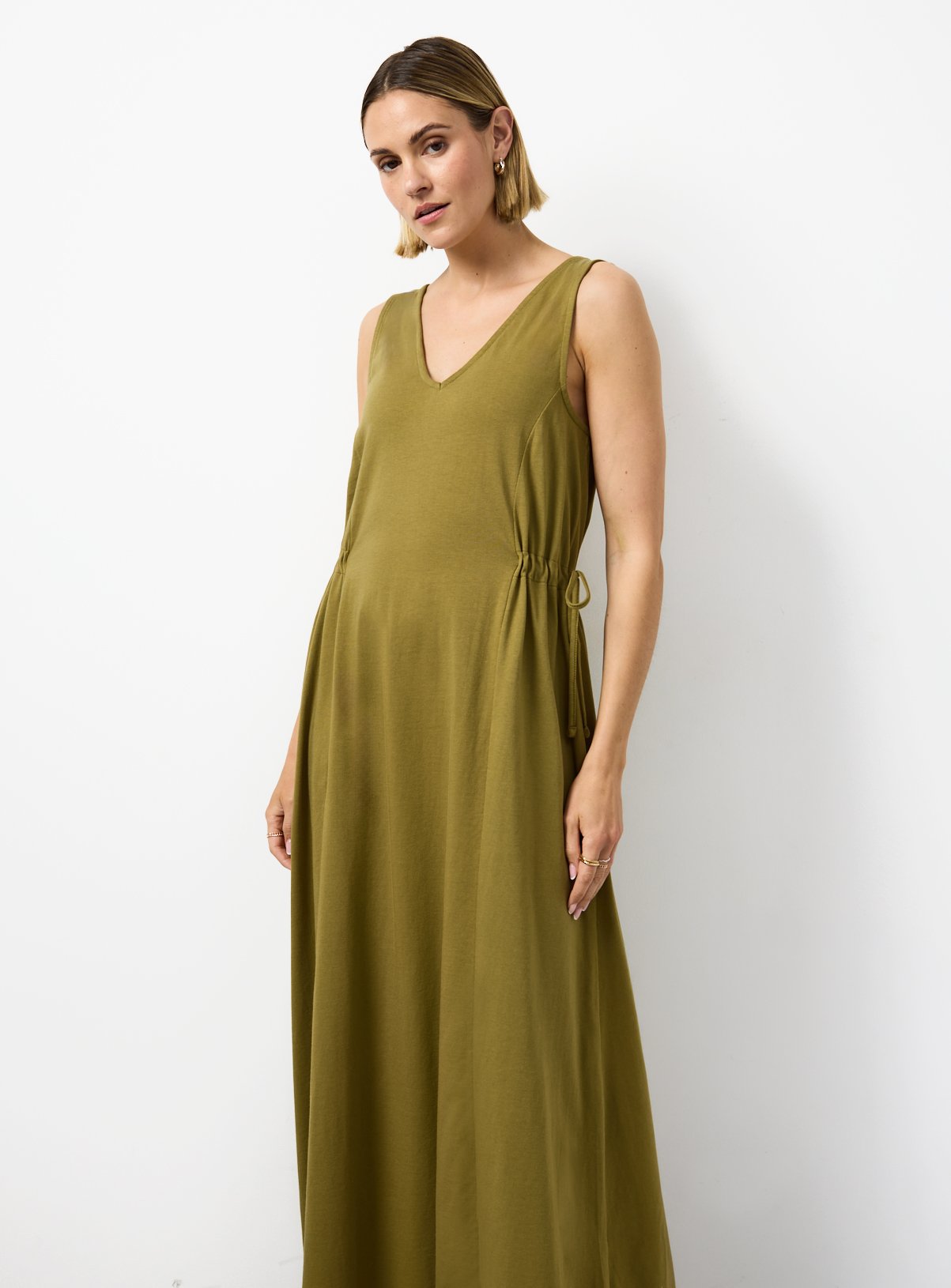 Jersey Tie Side Midaxi Dress 